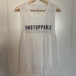 Unstoppable Women's Muscle Tank - White